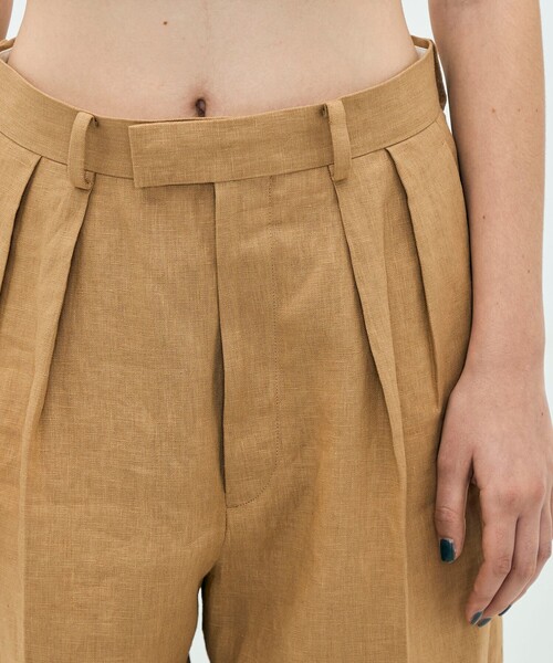 edition pourell(エディションプレル)の「edition pourell リネン タックパンツ(その他パンツ・レディース・ベージュ/ブラウン・34/36)」の12枚目の写真