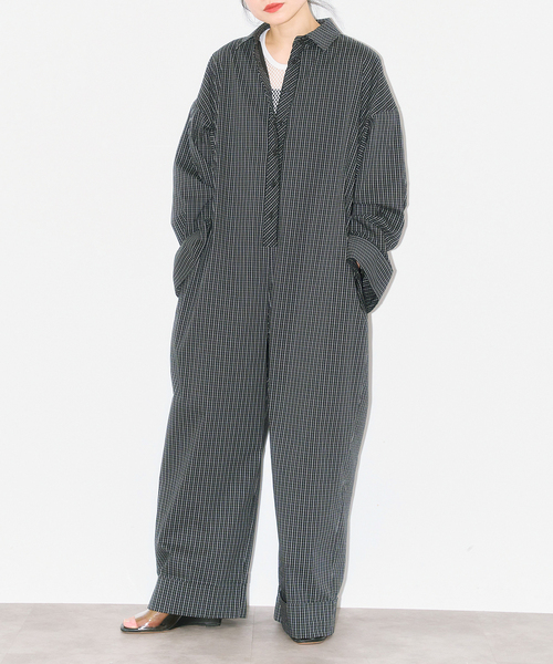 CITYSHOP(シティーショップ)の「SHIRT ジャンプスーツ(つなぎ/オールインワン・レディース・ピンク/ブラック・36/38)」の2枚目の写真