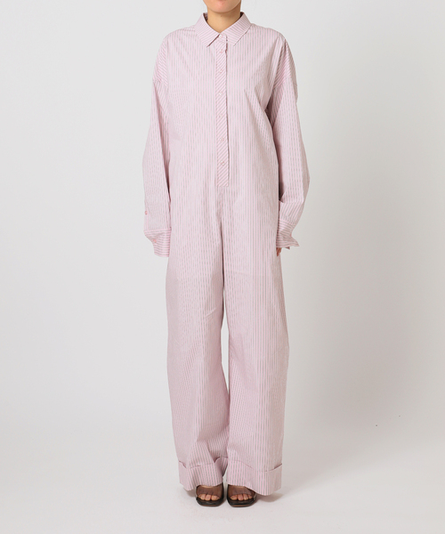 CITYSHOP(シティーショップ)の「SHIRT ジャンプスーツ(つなぎ/オールインワン・レディース・ピンク/ブラック・36/38)」の15枚目の写真