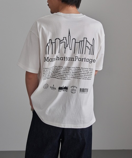 Manhattan Portage(マンハッタンポーテージ)の「【Manhattan Portage】別注 Archive Logo Print Tee / アーカイブロゴプリントTシャツ(Tシャツ/カットソー・レディース・ブラック/チャコールグレー/ホワイト・S/M/L)」の2枚目の写真
