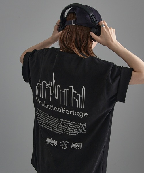 Manhattan Portage(マンハッタンポーテージ)の「【Manhattan Portage】別注 Archive Logo Print Tee / アーカイブロゴプリントTシャツ(Tシャツ/カットソー・レディース・ブラック/チャコールグレー/ホワイト・S/M/L)」の3枚目の写真