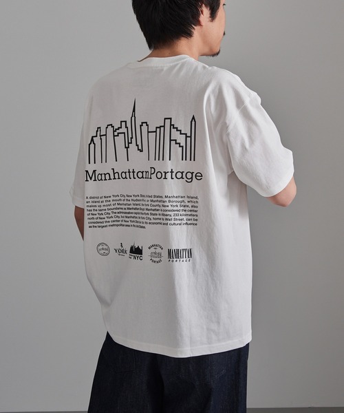Manhattan Portage(マンハッタンポーテージ)の「【Manhattan Portage】別注 Archive Logo Print Tee / アーカイブロゴプリントTシャツ(Tシャツ/カットソー・レディース・ブラック/チャコールグレー/ホワイト・S/M/L)」の7枚目の写真