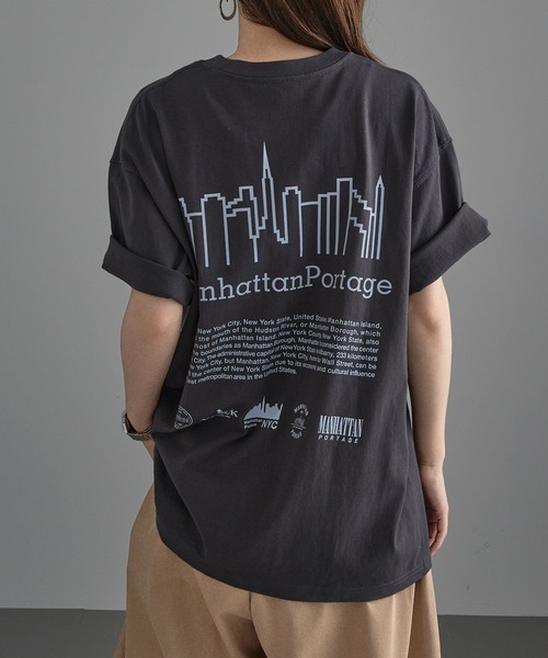 Manhattan Portage(マンハッタンポーテージ)の「【Manhattan Portage】別注 Archive Logo Print Tee / アーカイブロゴプリントTシャツ(Tシャツ/カットソー・レディース・ブラック/チャコールグレー/ホワイト・S/M/L)」の22枚目の写真