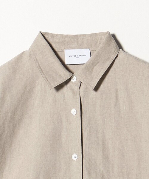 UNITED ARROWS（ユナイテッドアローズ）の「リネン ドルマン シャツ ‐ウォッシャブル‐（シャツ/ブラウス・レディース・ピンク/ブラック/ナチュラル/ホワイト・FREE）」の6枚目の写真