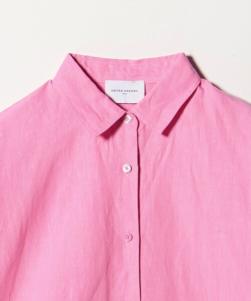 UNITED ARROWS（ユナイテッドアローズ）の「リネン ドルマン シャツ ‐ウォッシャブル‐（シャツ/ブラウス・レディース・ピンク/ブラック/ナチュラル/ホワイト・FREE）」の10枚目の写真