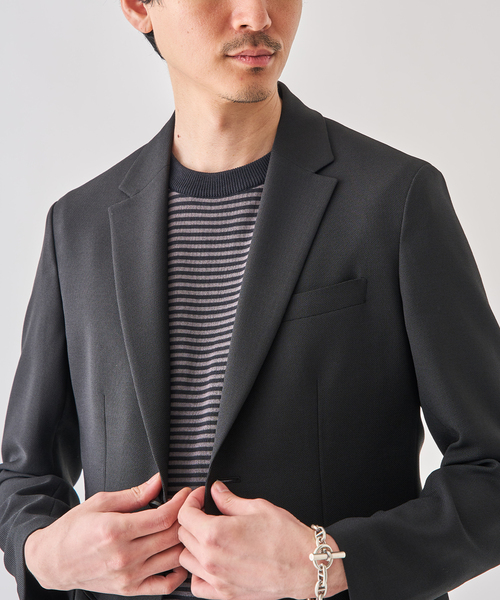 EDIFICE（エディフィス）の「”吸汗＆速乾機能” EVALET メッシュ 2ボタン ジャケット（テーラードジャケット・メンズ・ベージュ/ネイビー/ブラック/チャコールグレー・X-SMALL/SMALL/MEDIUM/LARGE/X-LARGE）」の11枚目の写真