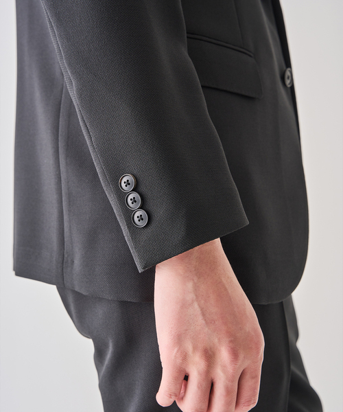 EDIFICE（エディフィス）の「”吸汗＆速乾機能” EVALET メッシュ 2ボタン ジャケット（テーラードジャケット・メンズ・ベージュ/ネイビー/ブラック/チャコールグレー・X-SMALL/SMALL/MEDIUM/LARGE/X-LARGE）」の12枚目の写真