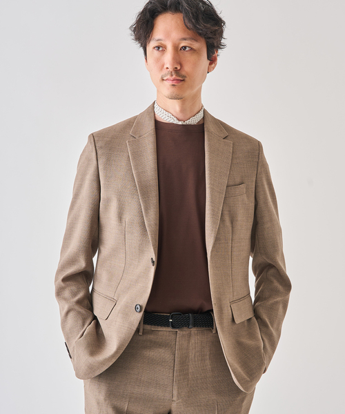 EDIFICE(エディフィス)の「”吸汗&速乾機能” EVALET メッシュ 2ボタン ジャケット(テーラードジャケット・メンズ・ベージュ/ネイビー/ブラック/チャコールグレー・X-SMALL/SMALL/MEDIUM/LARGE/X-LARGE)」の1枚目の写真