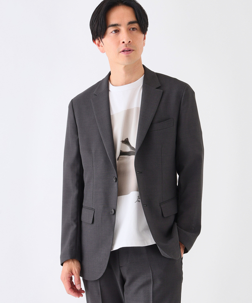 EDIFICE(エディフィス)の「”吸汗&速乾機能” EVALET メッシュ 2ボタン ジャケット(テーラードジャケット・メンズ・ベージュ/ネイビー/ブラック/チャコールグレー・X-SMALL/SMALL/MEDIUM/LARGE/X-LARGE)」の3枚目の写真