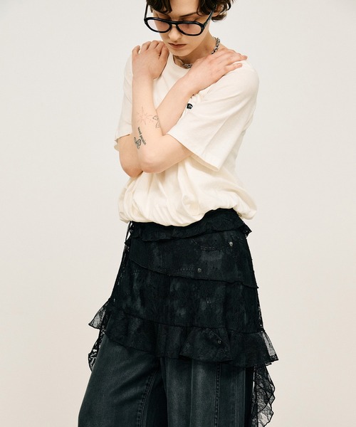 PRANK PROJECT(プランクプロジェクト)の「【2026Summer Pre-Order】レースラップスカート / Lace Wrap Skirt(スカート・レディース・ホワイト/ブラック・FREE)」の1枚目の写真
