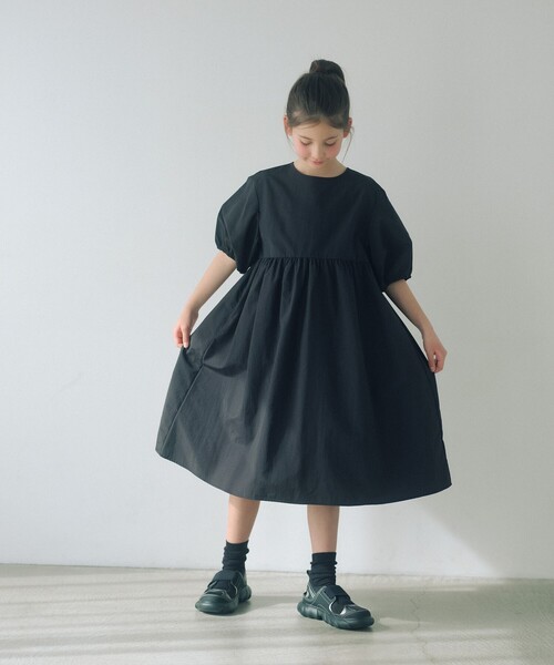 バックリボン タッサー ワンピース / キッズ 140cm-160cm（ワンピース