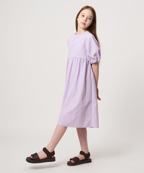 green label relaxing（グリーンレーベルリラクシング）の「バックリボン タッサー ワンピース / キッズ 140cm-160cm（ワンピース・キッズ・ブラック/ライラック/オレンジ・160cm/140cm/150cm）」の6枚目の写真