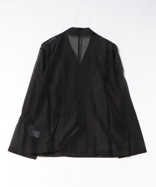 CIEL'AIR(シエルエアー)の「SHEER JACKET(シアージャケット)(テーラードジャケット・レディース・グレイッシュベージュ/ブラック・FREE)」の3枚目の写真