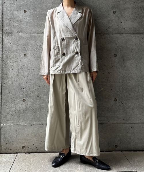 CIEL'AIR(シエルエアー)の「SHEER JACKET(シアージャケット)(テーラードジャケット・レディース・グレイッシュベージュ/ブラック・FREE)」の10枚目の写真