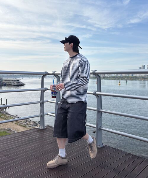 ANOLORCODE(アノローコード)の「カーペンター ハーフデニムパンツ(生地)(その他パンツ・レディース・その他・LARGE/MEDIUM/SMALL)」の4枚目の写真