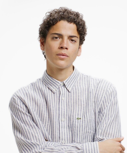 Linen stripe shirt