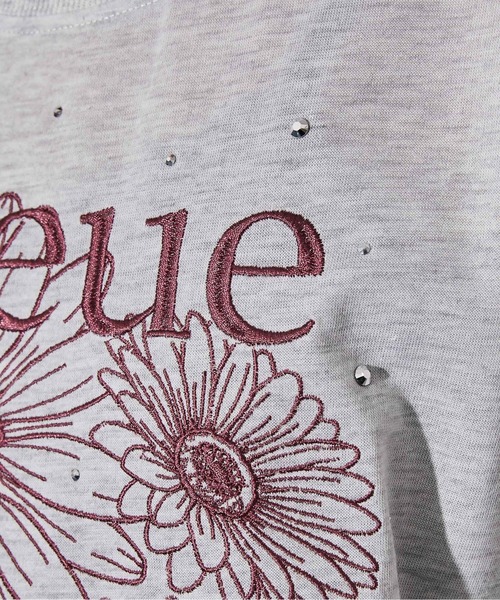 GORGE(ゴージ)の「《花柄刺繍×ラインストーン》短丈Tシャツ/Y2K/春夏/全4色(Tシャツ/カットソー・レディース・オフホワイト/オートミール/チャコール/ピンク・F)」の17枚目の写真