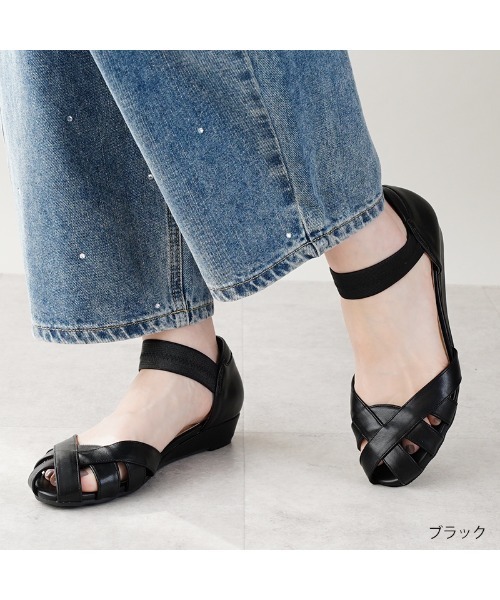 ALETTA(アレッタ)の「ALETTA-アレッタ- 究極のプレーンサンダル -編み込みメッシュ-(サンダル・レディース・キャメル/グレー/アイボリー/ブラック・M/L/S/LL)」の1枚目の写真