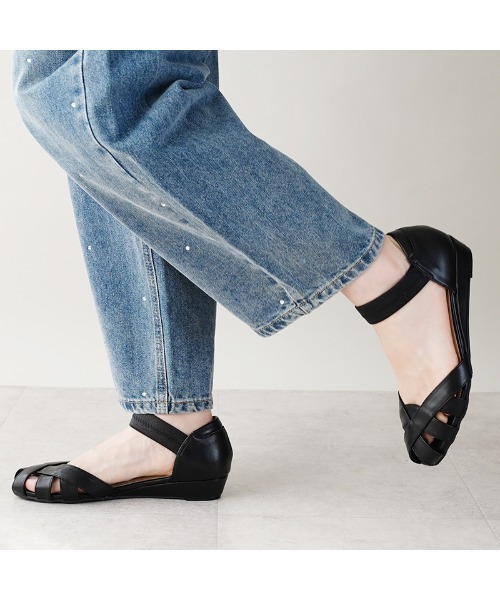 ALETTA(アレッタ)の「ALETTA-アレッタ- 究極のプレーンサンダル -編み込みメッシュ-(サンダル・レディース・キャメル/グレー/アイボリー/ブラック・M/L/S/LL)」の10枚目の写真