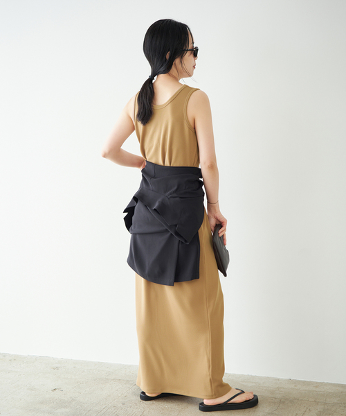 plage（プラージュ）の「《追加》リブタンクワンピース 6（ワンピース・レディース・キャメル/ブラック・40/38/36）」の14枚目の写真