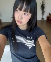 LAC-VERT | ストライプながれぼしTシャツ(Tシャツ/カットソー)
