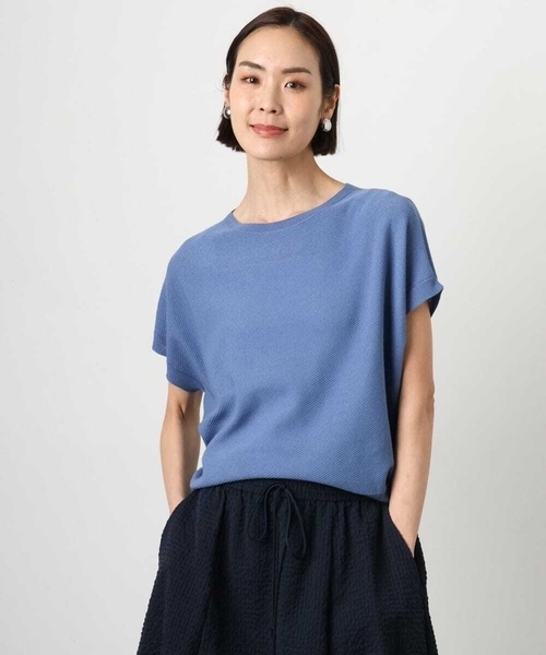 MICHEL KLEIN(ミッシェル・クラン)の「ホールガーメント(R)フレンチスリーブニット(ニット/セーター・レディース・ベージュ/ピンク/テラコッタ/ブルー・38/40)」の10枚目の写真