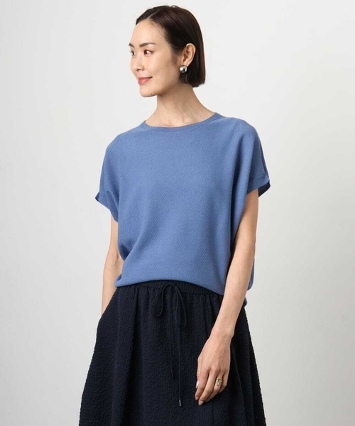 MICHEL KLEIN(ミッシェル・クラン)の「ホールガーメント(R)フレンチスリーブニット(ニット/セーター・レディース・ベージュ/ピンク/テラコッタ/ブルー・38/40)」の11枚目の写真
