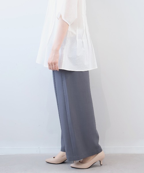 fleur by mint breeze(フルールバイミントブリーズ)の「【L~5L 大きいサイズ】ドライツイルワイドパンツ(その他パンツ・レディース・ブラック/グレー・4L/3L/LL/5L)」の2枚目の写真