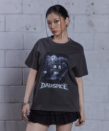 DAUSPICE（ディーオスピス）の「(DUC) BoneyBoogie x WJ Cemetery T-shirt Charcoal（Tシャツ/カットソー）」