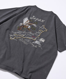 schott（ショット）の「Schott/ショット 別注 バック 刺繍デザイン Tシャツ/ヴィンテージライク（Tシャツ/カットソー）」