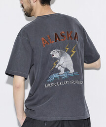 schott（ショット）の「Schott/ショット 別注 バック 刺繍デザイン Tシャツ/ヴィンテージライク（Tシャツ/カットソー）」