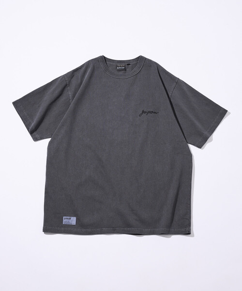 schott（ショット）の「Schott/ショット 別注 バック 刺繍デザイン Tシャツ/ヴィンテージライク（Tシャツ/カットソー・メンズ・ブラック系その他/ブラック系その他3/ブラック系その他2・MEDIUM/LARGE/X-LARGE）」の4枚目の写真