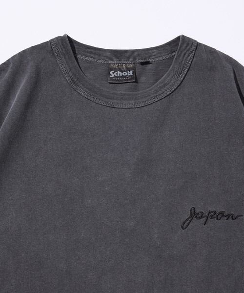 schott（ショット）の「Schott/ショット 別注 バック 刺繍デザイン Tシャツ/ヴィンテージライク（Tシャツ/カットソー・メンズ・ブラック系その他/ブラック系その他3/ブラック系その他2・MEDIUM/LARGE/X-LARGE）」の5枚目の写真