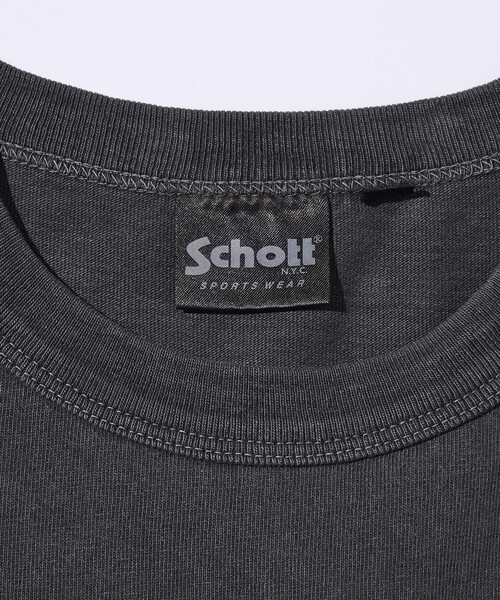 schott（ショット）の「Schott/ショット 別注 バック 刺繍デザイン Tシャツ/ヴィンテージライク（Tシャツ/カットソー・メンズ・ブラック系その他/ブラック系その他3/ブラック系その他2・MEDIUM/LARGE/X-LARGE）」の6枚目の写真