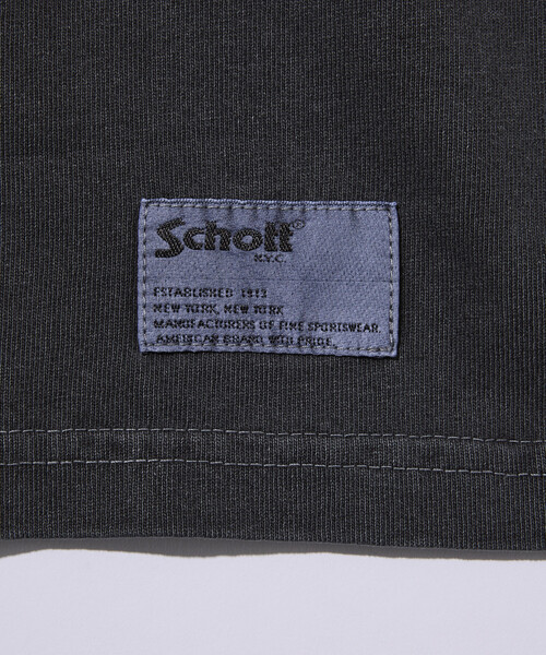 schott（ショット）の「Schott/ショット 別注 バック 刺繍デザイン Tシャツ/ヴィンテージライク（Tシャツ/カットソー・メンズ・ブラック系その他/ブラック系その他3/ブラック系その他2・MEDIUM/LARGE/X-LARGE）」の11枚目の写真