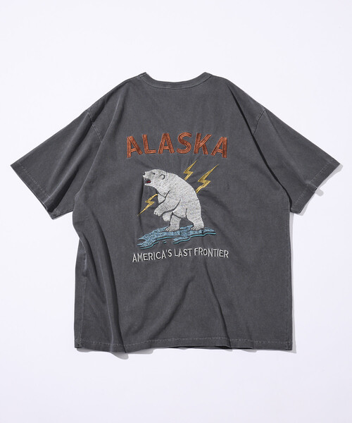 schott（ショット）の「Schott/ショット 別注 バック 刺繍デザイン Tシャツ/ヴィンテージライク（Tシャツ/カットソー・メンズ・ブラック系その他/ブラック系その他3/ブラック系その他2・MEDIUM/LARGE/X-LARGE）」の20枚目の写真