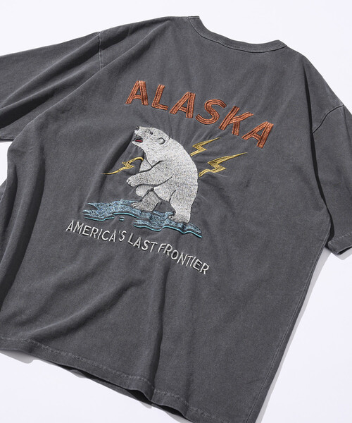 schott（ショット）の「Schott/ショット 別注 バック 刺繍デザイン Tシャツ/ヴィンテージライク（Tシャツ/カットソー・メンズ・ブラック系その他/ブラック系その他3/ブラック系その他2・MEDIUM/LARGE/X-LARGE）」の21枚目の写真