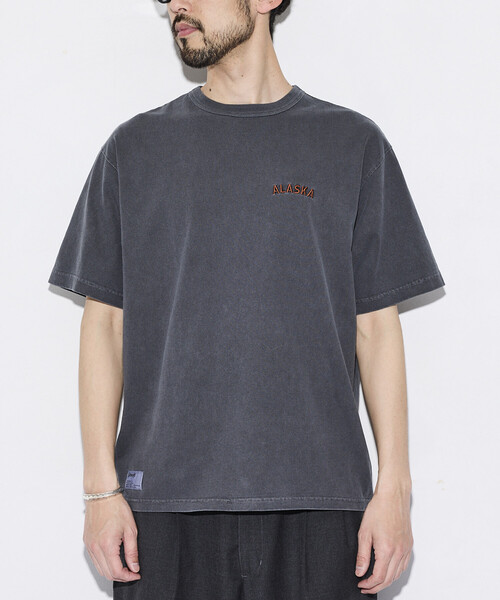 Schott（ショット）の「Schott/ショット 別注 バック 刺繍デザイン Tシャツ/ヴィンテージライク（Tシャツ/カットソー・メンズ・ブラック系その他/ブラック系その他3/ブラック系その他2・MEDIUM/LARGE/X-LARGE）」の8枚目の写真