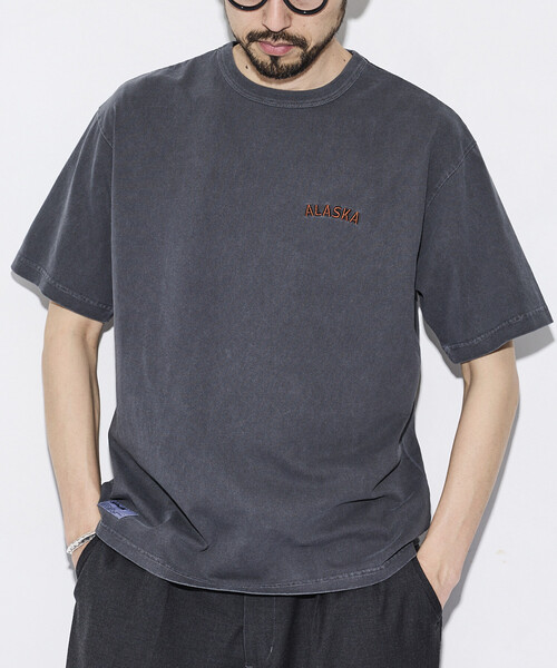 Schott（ショット）の「Schott/ショット 別注 バック 刺繍デザイン Tシャツ/ヴィンテージライク（Tシャツ/カットソー・メンズ・ブラック系その他/ブラック系その他3/ブラック系その他2・MEDIUM/LARGE/X-LARGE）」の9枚目の写真