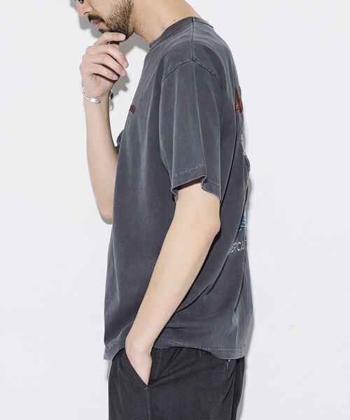 Schott（ショット）の「Schott/ショット 別注 バック 刺繍デザイン Tシャツ/ヴィンテージライク（Tシャツ/カットソー・メンズ・ブラック系その他/ブラック系その他3/ブラック系その他2・MEDIUM/LARGE/X-LARGE）」の10枚目の写真