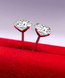 gulamu jewelry（グラムジュエリー）の「シンプル 一粒 ピアス / シルバー925 プラチナ仕上げ（ピアス（両耳用））」