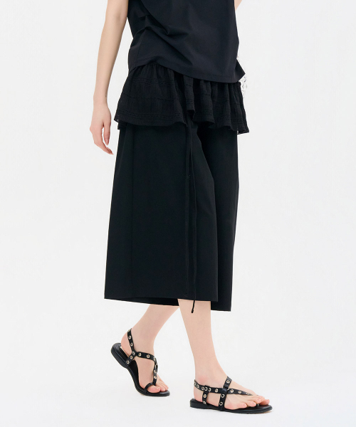 CHASECULT(チェイスカルト)の「レディースイージーキュロットスラックス-FBRG2275C03(その他パンツ・レディース・ブラック・67/70/76)」の1枚目の写真