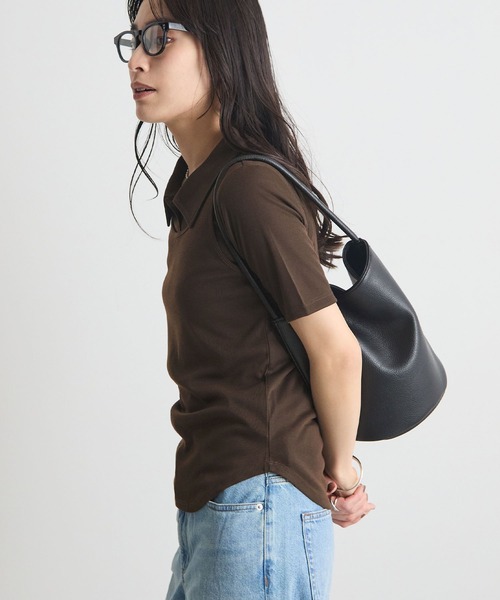 STELLA FISH(ステラフィッシュ)の「【1枚で決まる】タンクレイヤードSETポロトップス(Tシャツ/カットソー・レディース・杢グレー/ブラウン/ブラック・FREE)」の22枚目の写真