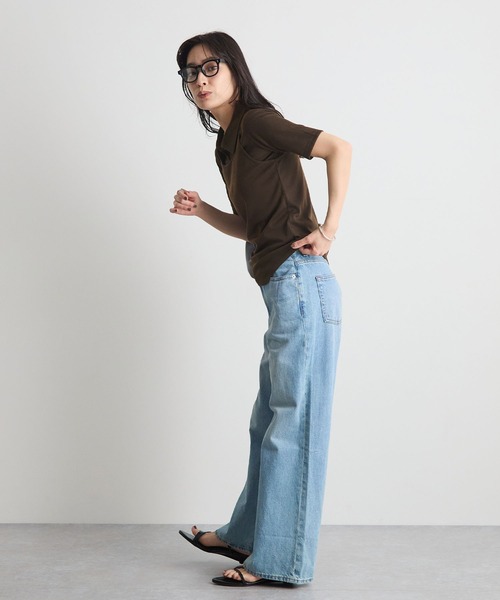 STELLA FISH(ステラフィッシュ)の「【1枚で決まる】タンクレイヤードSETポロトップス(Tシャツ/カットソー・レディース・杢グレー/ブラウン/ブラック・FREE)」の8枚目の写真