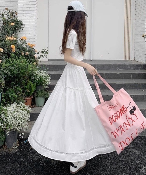 Miniministore（ミニミニストア）の「ティアードAラインスカート ハイウエスト（スカート・レディース・ホワイト・M/L）」の15枚目の写真