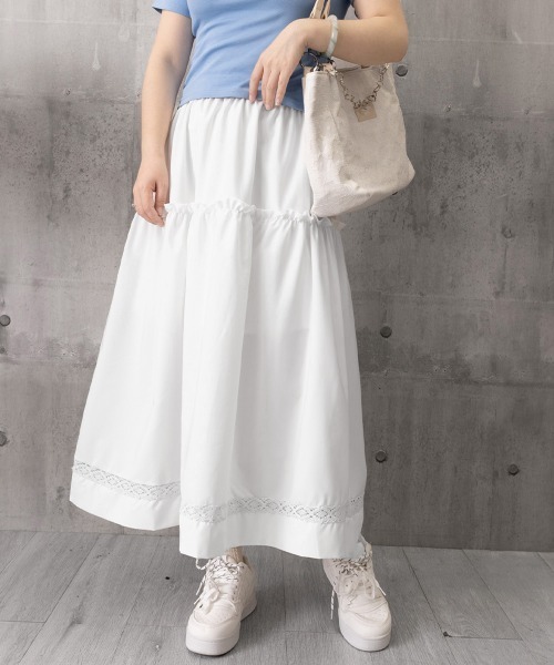 Miniministore（ミニミニストア）の「ティアードAラインスカート ハイウエスト（スカート・レディース・ホワイト・M/L）」の16枚目の写真