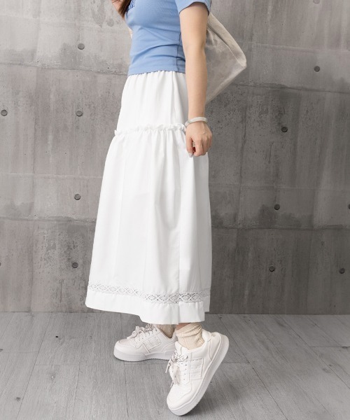 Miniministore（ミニミニストア）の「ティアードAラインスカート ハイウエスト（スカート・レディース・ホワイト・M/L）」の17枚目の写真