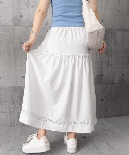 Miniministore（ミニミニストア）の「ティアードAラインスカート ハイウエスト（スカート・レディース・ホワイト・M/L）」の18枚目の写真