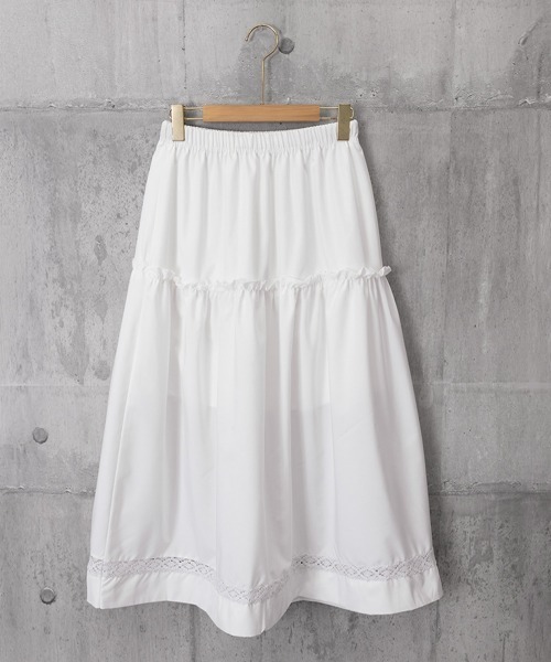 Miniministore（ミニミニストア）の「ティアードAラインスカート ハイウエスト（スカート・レディース・ホワイト・M/L）」の19枚目の写真