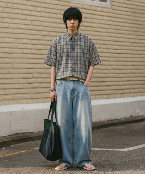 VERYVAIN(ベリベーン)の「STAINED CHECK OVER SHIRT (GREEN)(シャツ/ブラウス・メンズ・その他・MEDIUM/LARGE)」の3枚目の写真